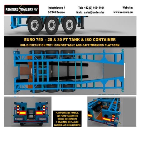 SEMIRREMOLQUE EURO 750 TRANK & ISO CONTAINER RENDERS
