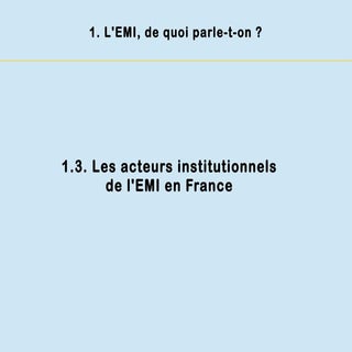 L'EMI, quel(s) enseignement(s) pour...