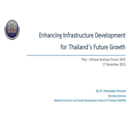 Enhancing Infrastructure Development for Thailand's Future Growth