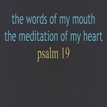 the words of my mouth