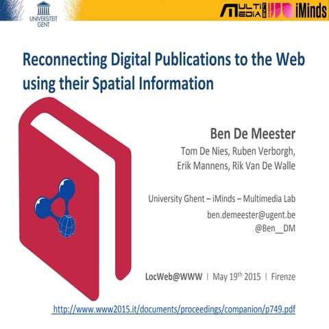 LocWeb2015 - Reconnecting Digital Publications to the Web Using their Spatial Information