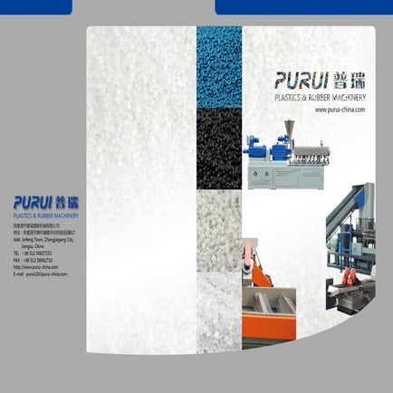 Purui plastic recycling machine/ plastic machine/plastic granulator ...