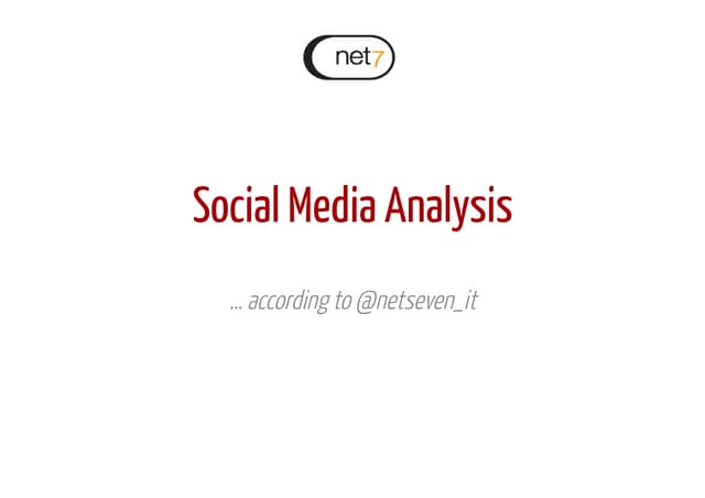 Social Media Analysis... according to Net7