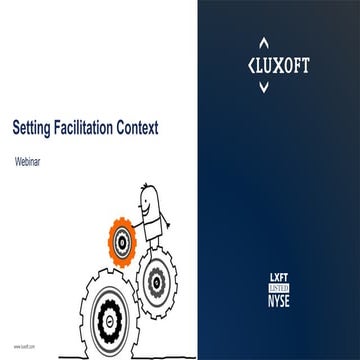 Setting the Facilitation Context