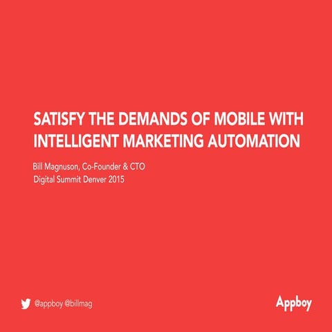 Satisfy the Demands of Mobile with Intelligent Marketing Automation