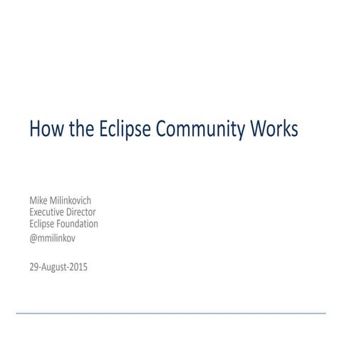 Eclipse Day India 2015 - Keynote (Mike Milinkovich)
