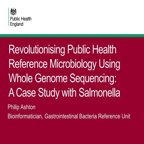 Whole genome microbiology for Salmonella public health microbiology