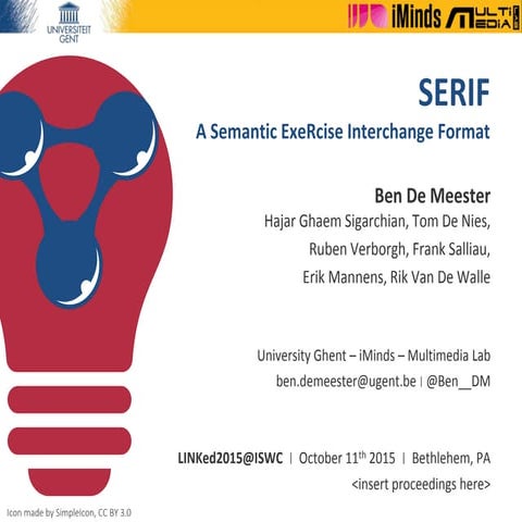 LINKed2015 - SERIF - A Semantic ExeRcise Interchange Format