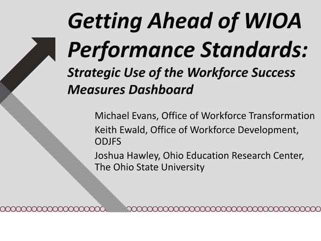 Getting Ahead of WIOA Standards
