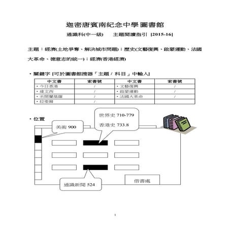 通識科(中一級)2015