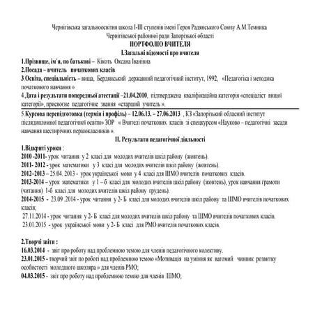 портфоліо кікоть 2015