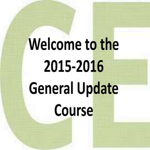 2015-16 General Update