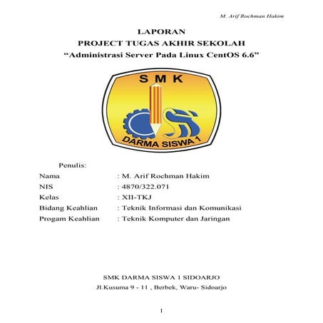 2015-20. m arif rochman hakim - administrasi server menggunakan cents os 6