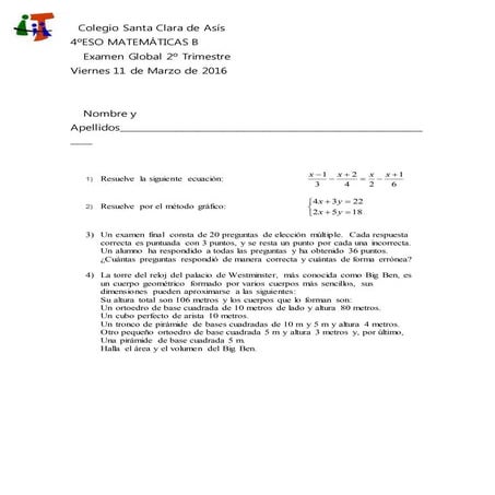 2015 2016. global 3º eso. 2º trimestre