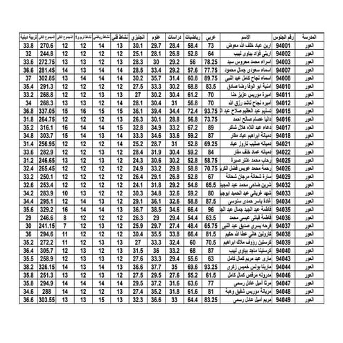 سمالوط 2015 2016 الفصل الثاني ناجحون