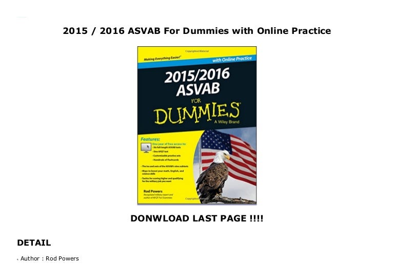 2015 / 2016 ASVAB For Dummies with Online Practice