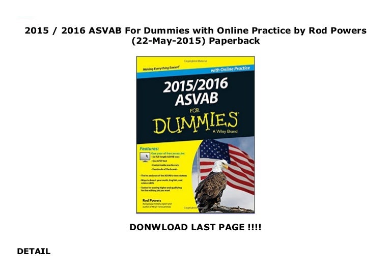 2015 / 2016 ASVAB For Dummies with Online Practice by Rod Powers (22…