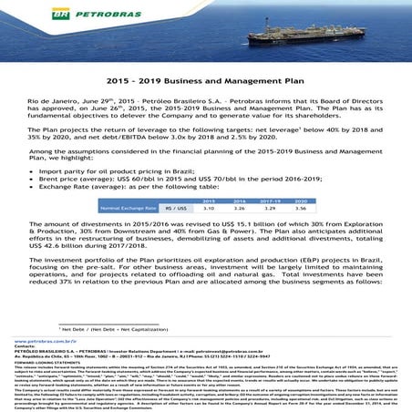 2015-2019 Business and Managment Plan