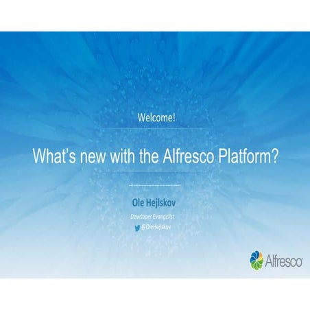 Alfresco Day Amsterdam 2015 - Developer Platform Updates