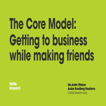 Core model workshop at Confab Intensive 2015