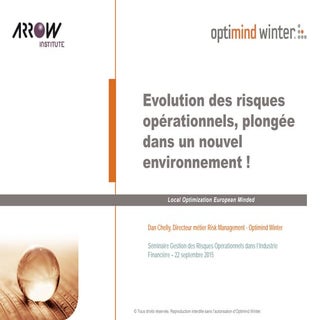 Evolution des risques opérationnels...