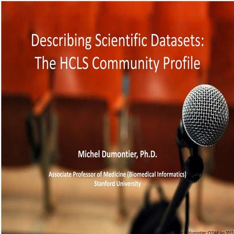 W3C HCLS Dataset Description Guidelines