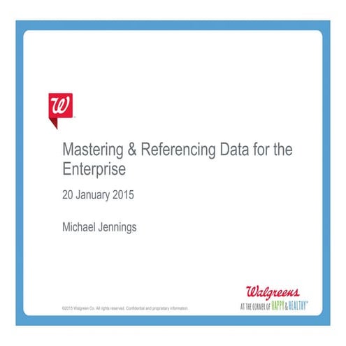 Enterprise Data World Webinar: Mastering & Referencing Data for the Enterprise
