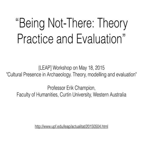 2015 leap-presence workshop 18 May 2015, Barcelona