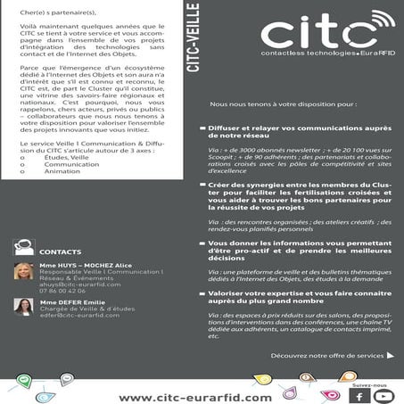 Plaquette de communication du CITC