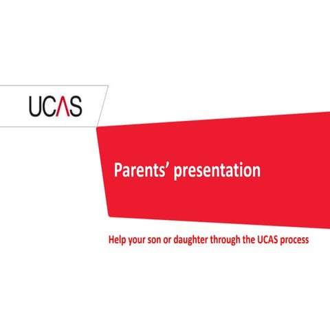 UCAS parents presentation