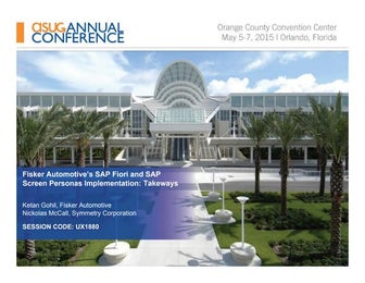 Fisker Automotive 2015 UX1880 ASUG SAPPHIRE