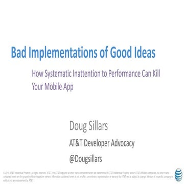 Bad Implementations of Good Ideas: How Systematic Inattention to Performance ...