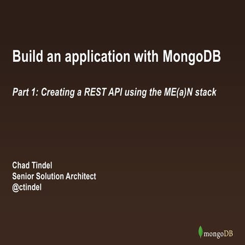 Building Your First App with MongoDB | PPTX