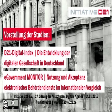 Studienvorstellung im Bundestagsausschuss Digitale Agenda: D21-Digital-Index und eGovernment MONITOR 