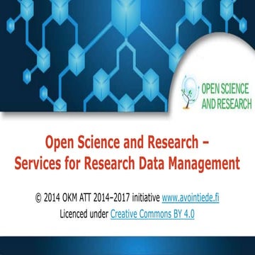 Open Science and Research – Services for Research Data Management