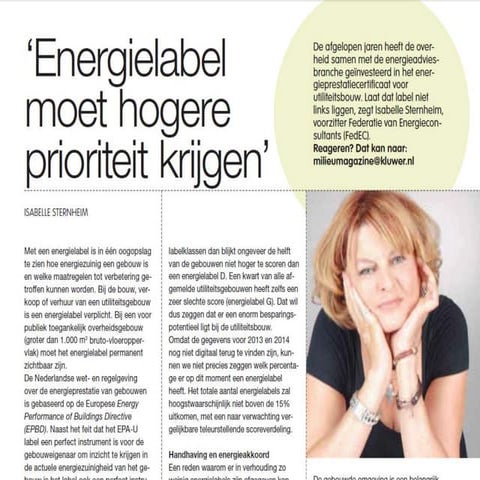 Energielabel utiliteitsbouw