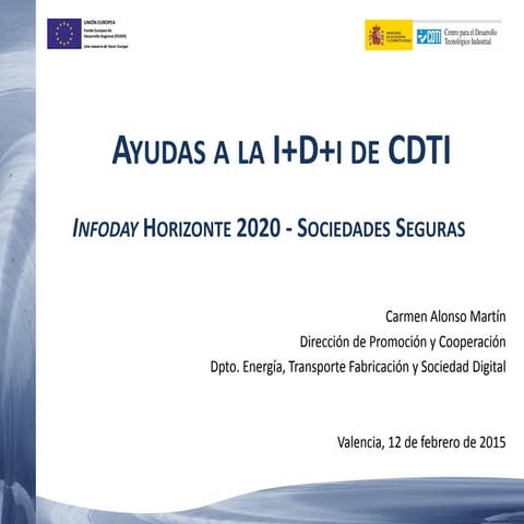 20150212_Infoday H2020_Sociedades Seguras_Carmen Alonso