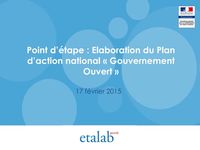 Support Point d'étape Plan d'Action National OGP