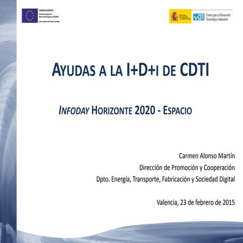 20150223_Infoday H2020_Espacio_Carmen Alonso