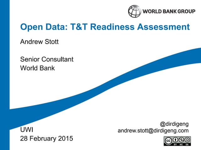 Open Data in Trinidad and Tobago: presentation to developers 
