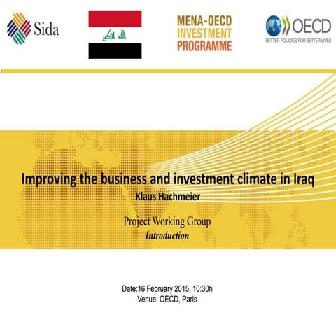 Introduction: Improving the business and investment climate in Iraq