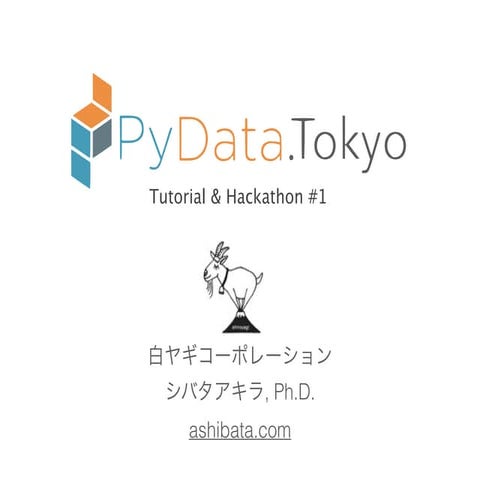 PyData Tokyo Tutorial & Hackathon #1