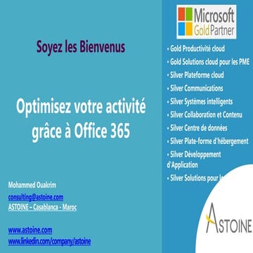 Astoine Maroc : Microsoft Office 365 - Communication et Collaboration Cloud F...