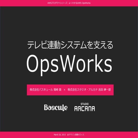 TV連動システムを支えるOpsWorks