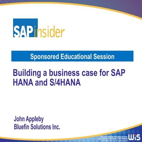 Building the Business Case for SAP HANA