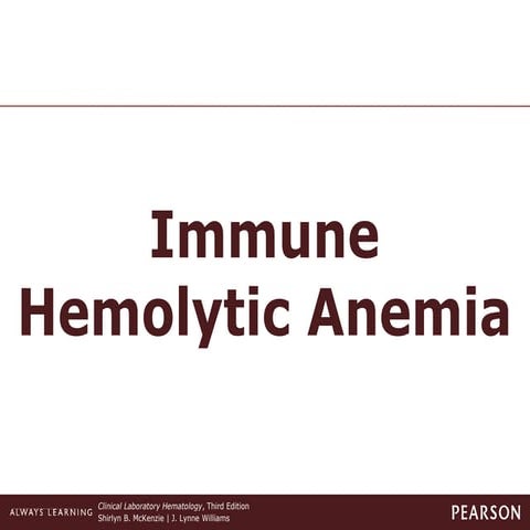 immune hemolytic anemia
