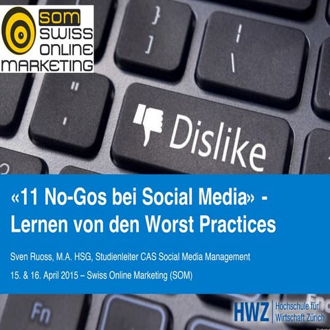11 No-Gos bei Social Media  - Lernen von den Worst Practices