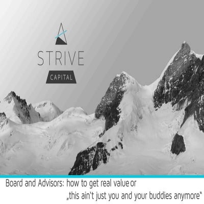 20150416 Board and Advisors: how to get real value