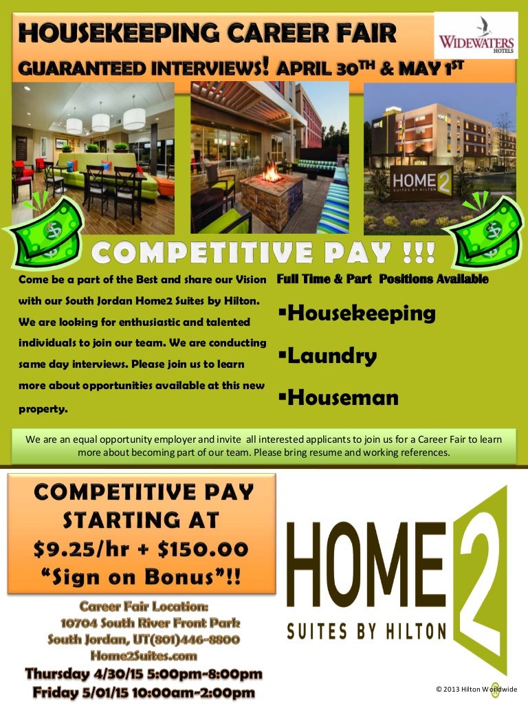 2015 04 21 home2 suites housekeeping career fair flyer 2