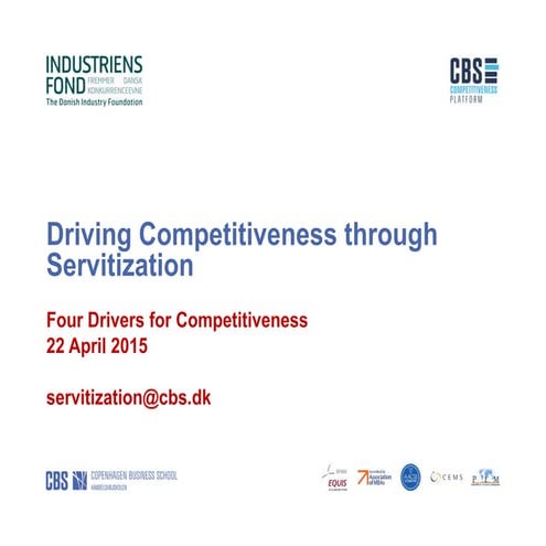Driving Competitiveness through Servitization